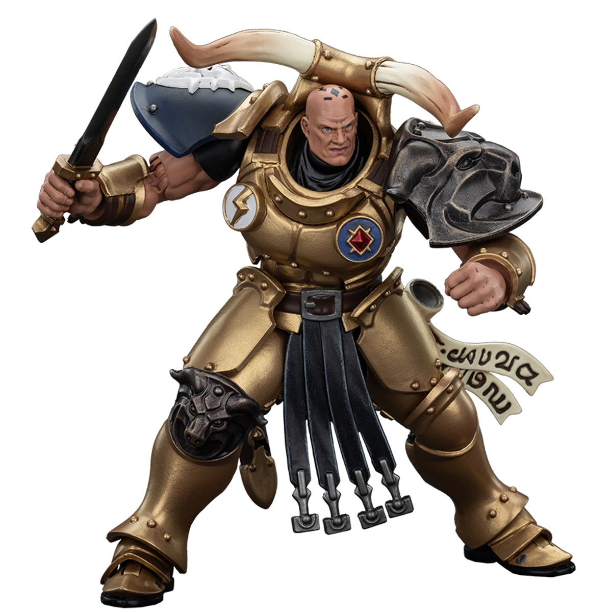 JOYTOY Warhammer AGE OF SIGMAR Stormcast Eternals The Blacktalons Rostus Oxenhammer Figuras de acción