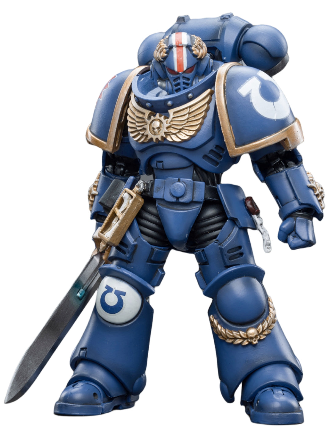 Figurine de collection JoyToy JT4065 40K : Figurine articulée du lieutenant Argaranthe des Ultramarines Primaris, échelle 1:18