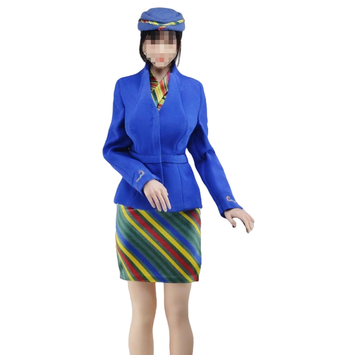 CUKE TOYS West Z Airlines Female Flight Attendant Outfit Set MA-048 Doll Clothes Accessory Fit 1/6 Scale 12-inches Action Figure
