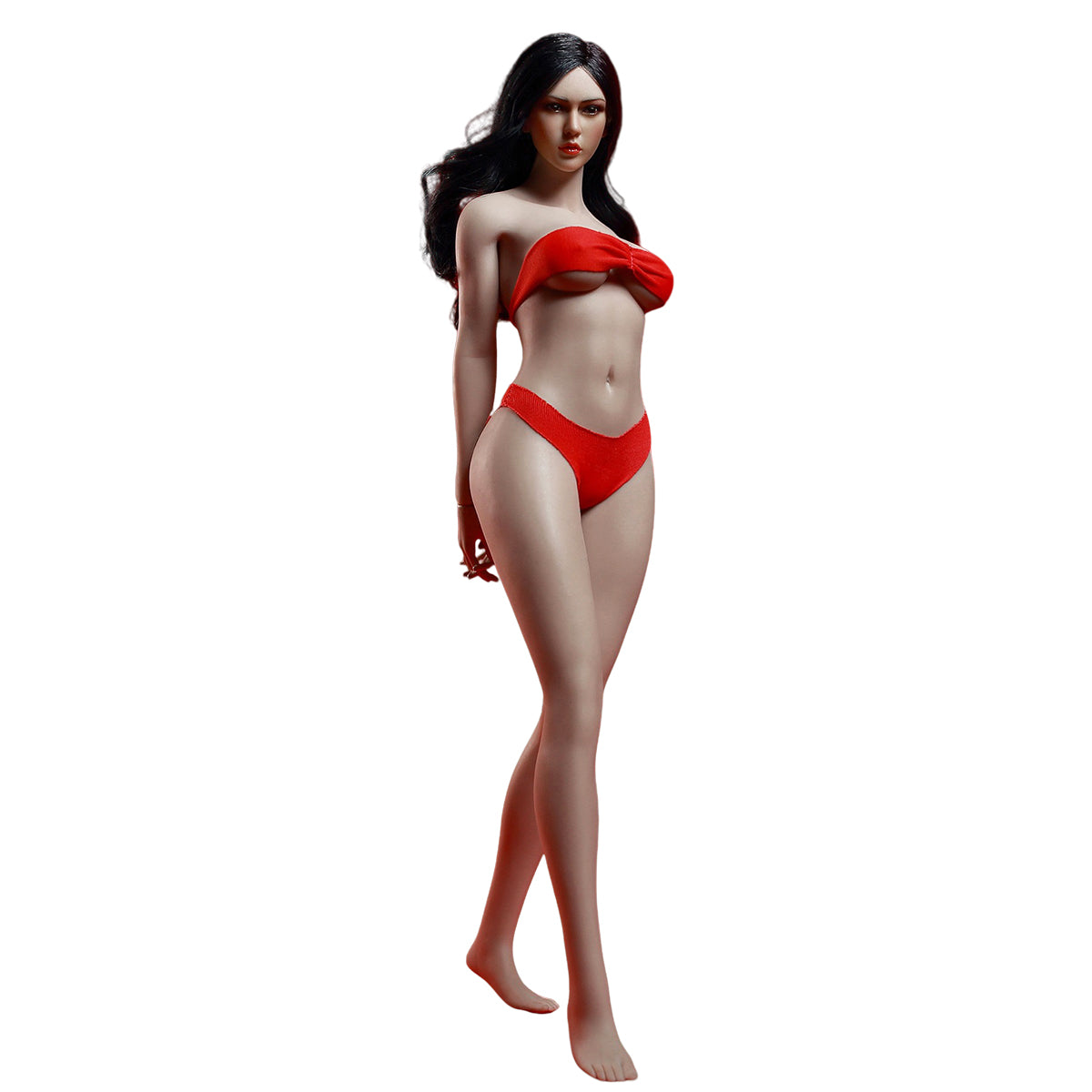 TBLeague Seamless Female Large Bust Smooth and Rounded S42 S43 Non-Detachable Feet with Head Sculpt 1/6 Scale Action Figure Body