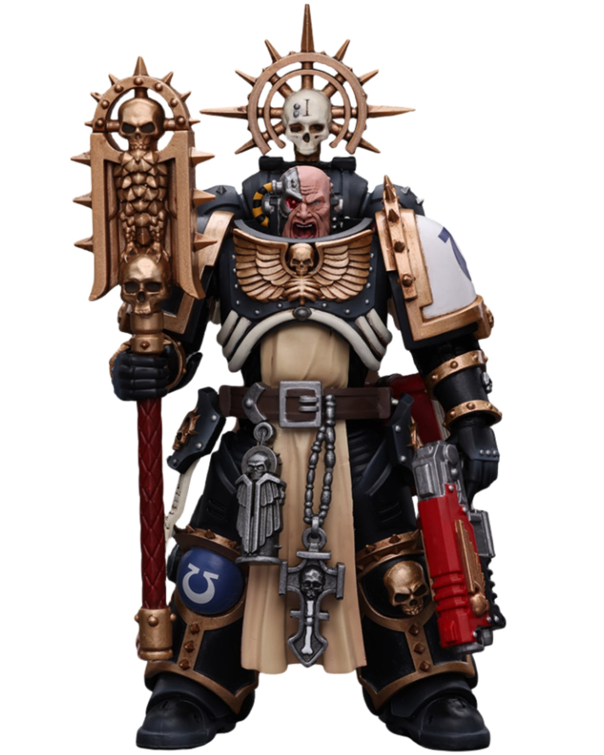 JoyToy Warhammer 40K Figurine à collectionner : Chapelain outremer Indomitus à l'échelle 1:18, figurines d'action JT8902