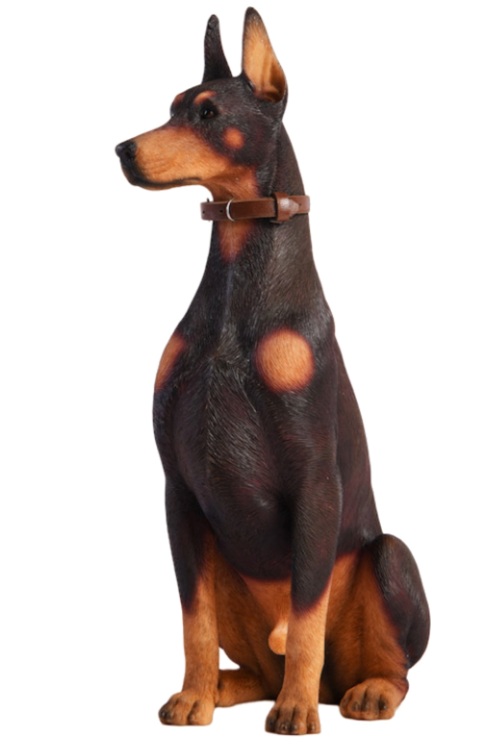 Figura de perro coleccionable JXK: Doberman Pinscher, pintada a mano por expertos, realista, de resina segura, miniatura a escala 1:6.
