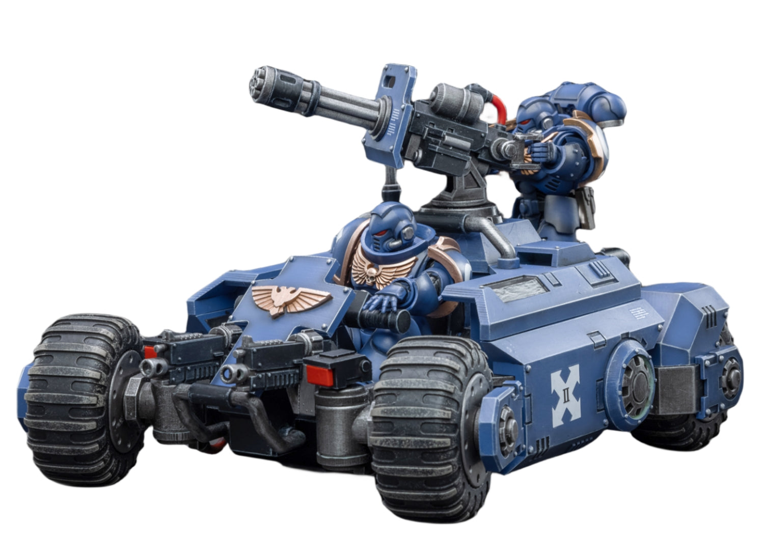 JoyToy 40K Figurine de collection : Ultramarines Primaris Invader ATV Figurines d'action à l'échelle 1:18 JT3334