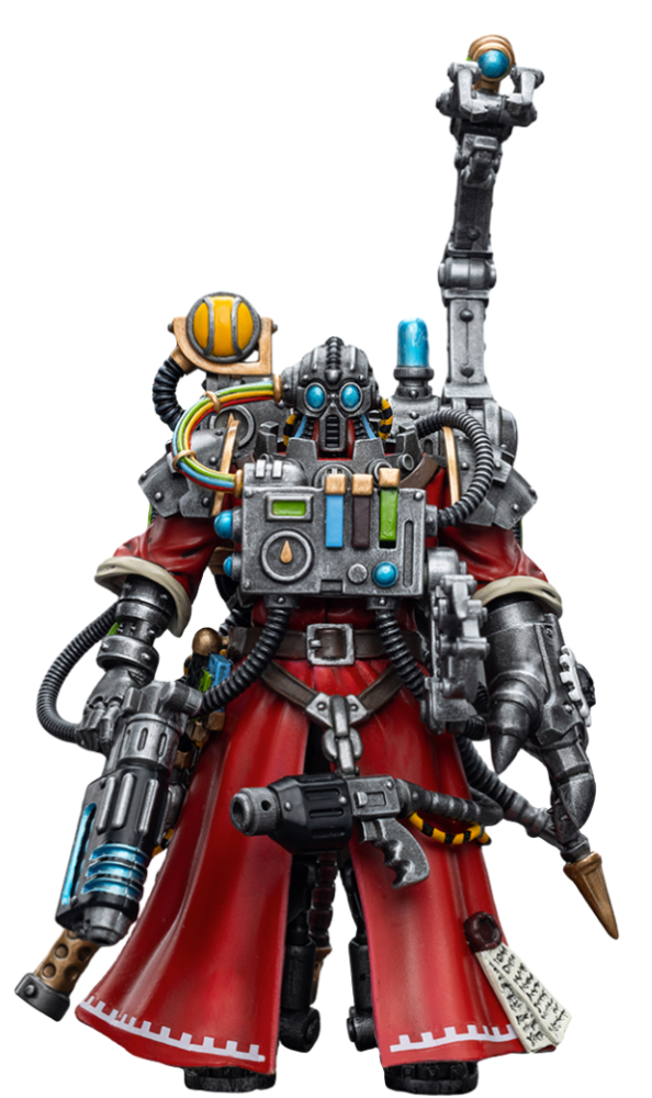 Figurine de collection JoyToy Warhammer 40K : Adeptus Mechanicus Cybernetica Datasmith, échelle 1:18