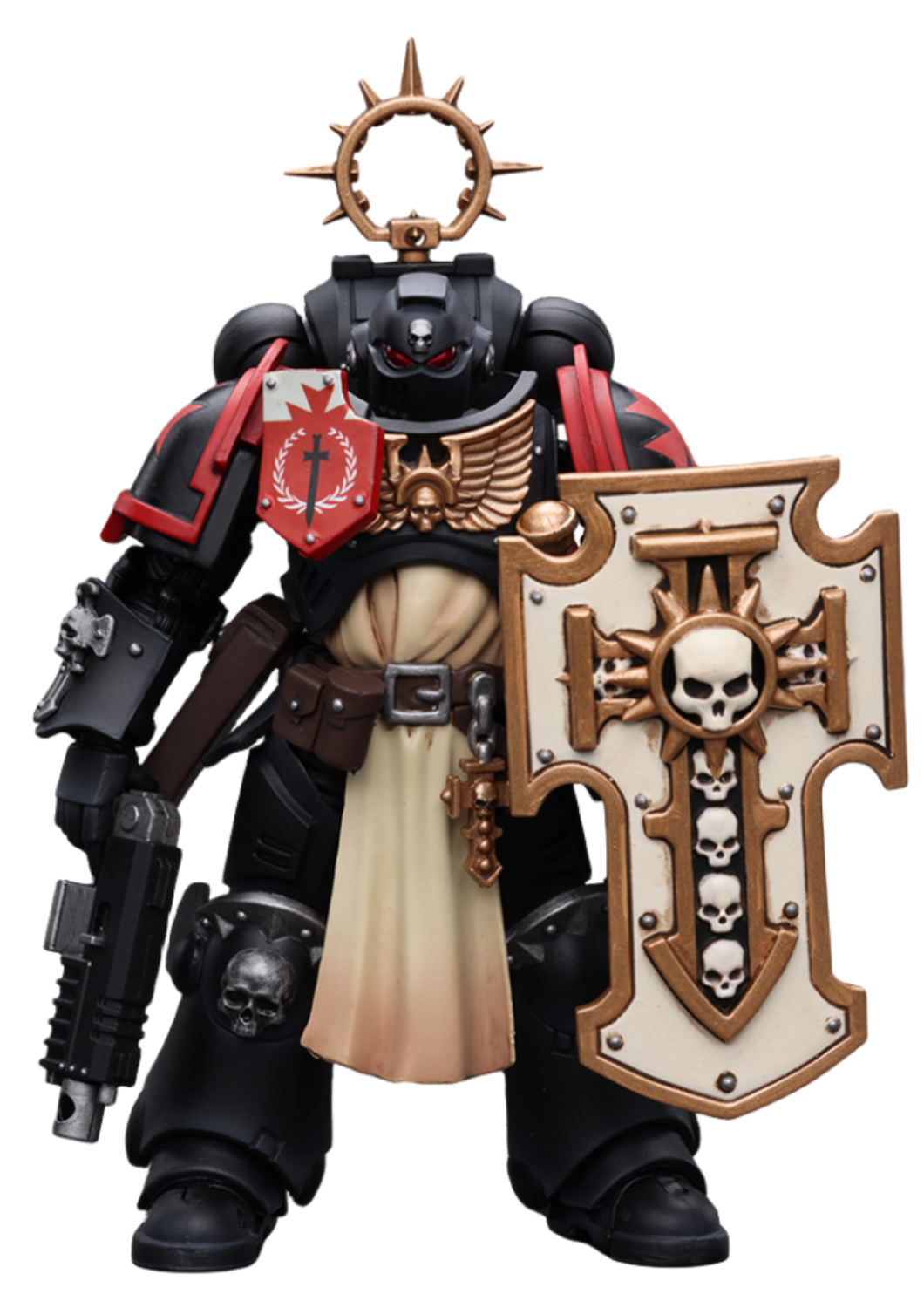 Figura coleccionable JoyToy de Warhammer 40K: Marines Espaciales Primaris, Templarios Negros, Guardia de la Hoja, Veterano, escala 1:18, JT2801 (Templarios Negros JT2801)