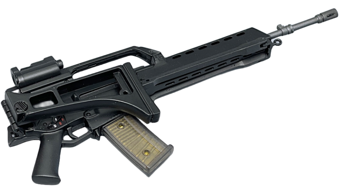 ZYTOYS 1/6 Scale G36 Assault Rifle Model Weapon Accessory for 12inch Action Figures, Dark Grey Version