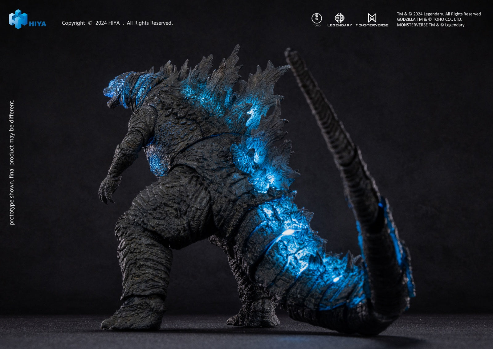 HIYA Godzilla vs. Kong 2021: Thermal Ray Godzilla Light-Up Version EXQUISITE BASIC+ Action Figure