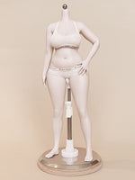 PDTOYS Seamless Platinum Silicone Plus Size Female Body S2 Integrated Hands & Feet Pale Skin with Body Makeup Articulated Fingers
