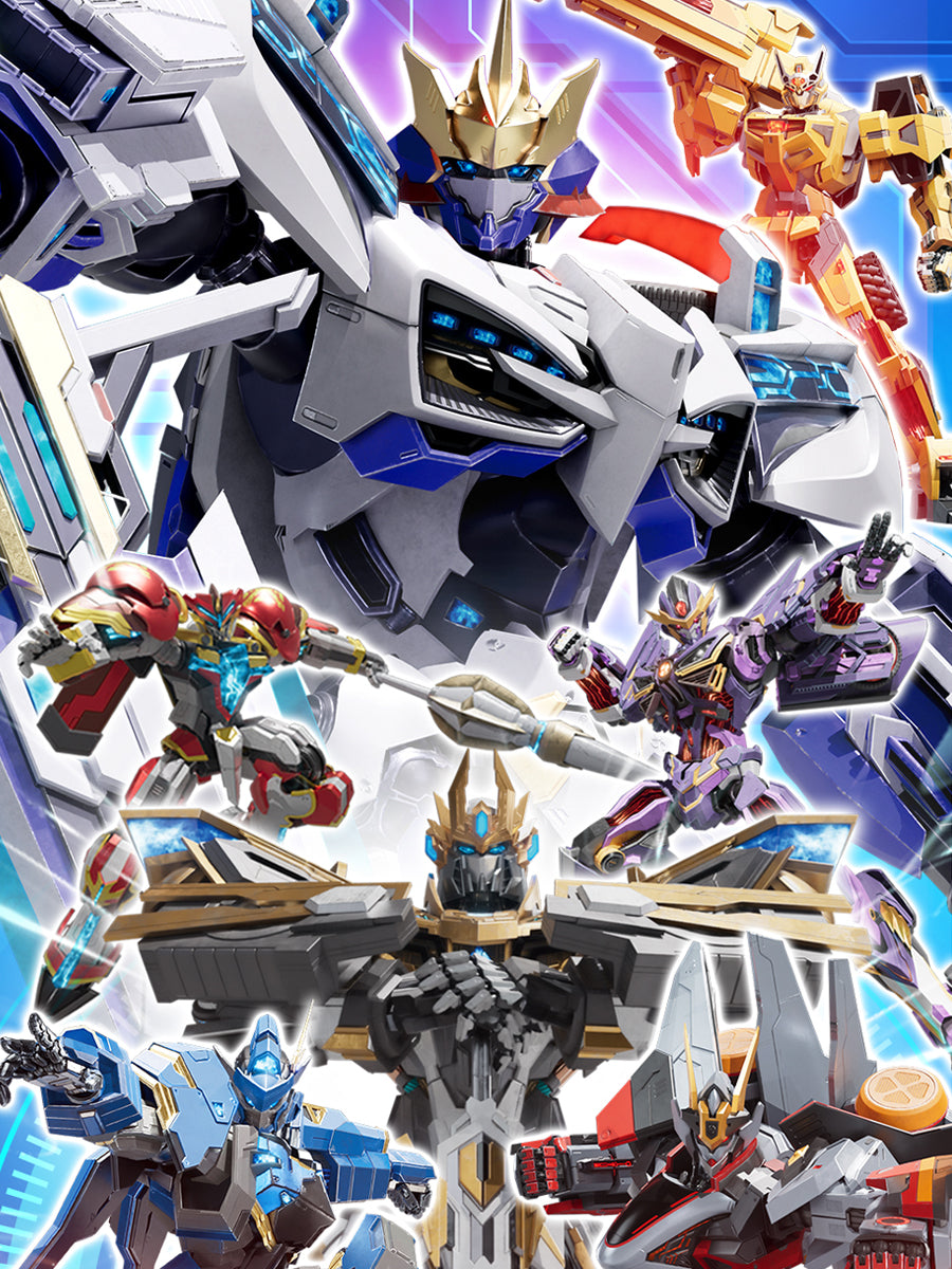 iUBEST Glory Alliance QINGFEI & LEIJIZHI & MACHIAPTER & MYSTICLOCK & EPSILON & PRINCE GLADOUS & DIVINE-WIND Equipped with weapons and two forms Transfor Mech Robot Model Vehicle