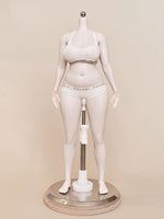 PDTOYS Seamless Platinum Silicone Plus Size Female Body S202 Detachable Hands and Feet Pale Skin with Body Makeup