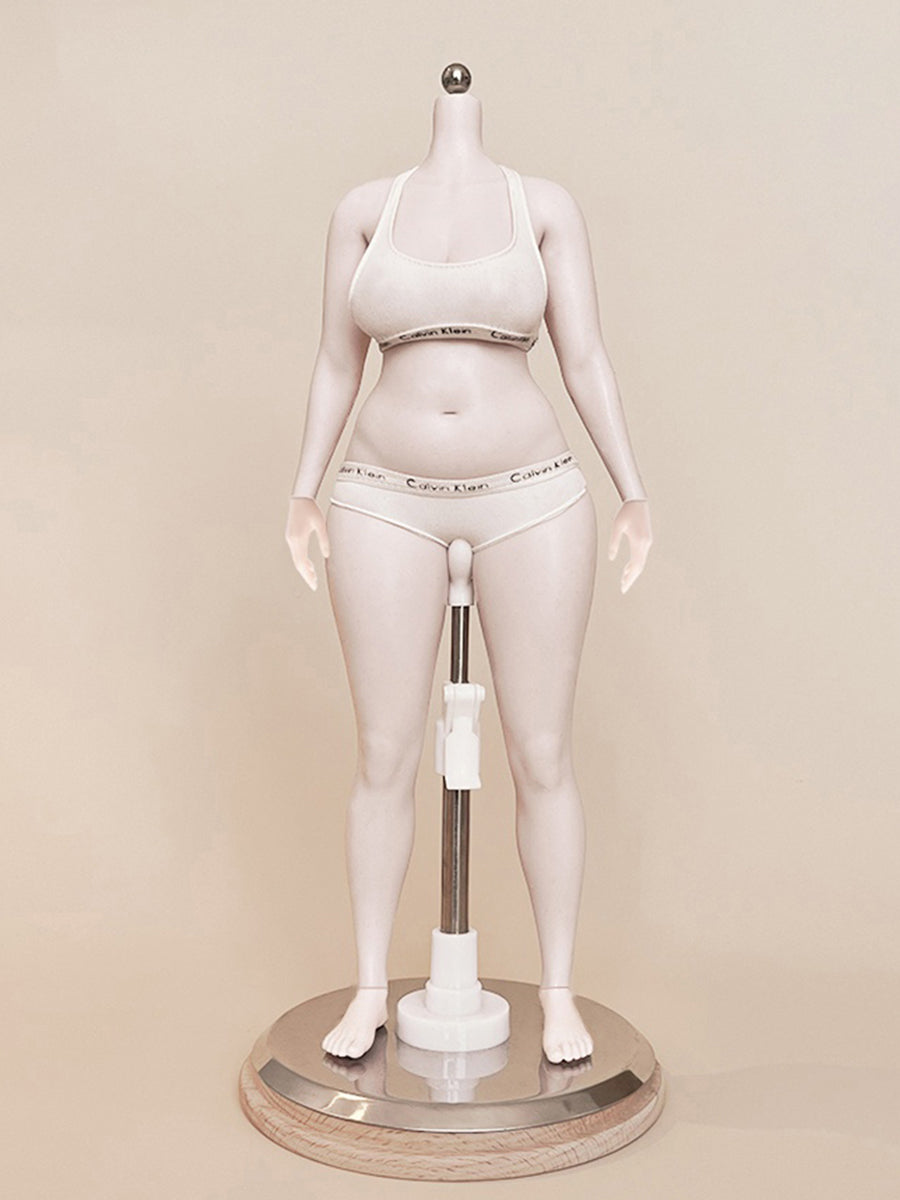 PDTOYS Seamless Platinum Silicone Plus Size Female Body S202 Detachable Hands and Feet Pale Skin with Body Makeup