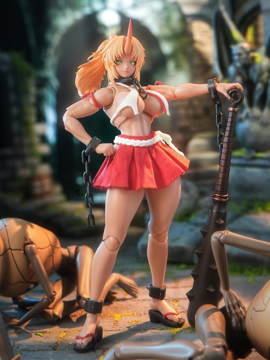 SNAIL SHELL RPGEX-08 Oni Shrine Maiden Second Daughter Momiji & Weathered Hooded Cloak 1/12 Scale Action Figure