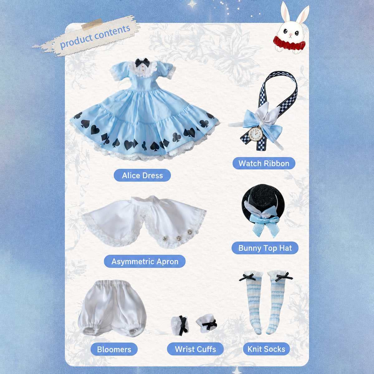 GooMooPlay Escape Alice Clothes Set (GM-B-008) 1/6 Scale 12-Inch Female Action Figure Clothing Accessories