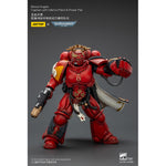 JOYTOY Warhammer 40,000 Blood Angels Captain with Heavy Bolt Pistol & Power Sword, Inferno Pistol & Power Fist, Sanguinary Priest 1/18 Scale Action Figure