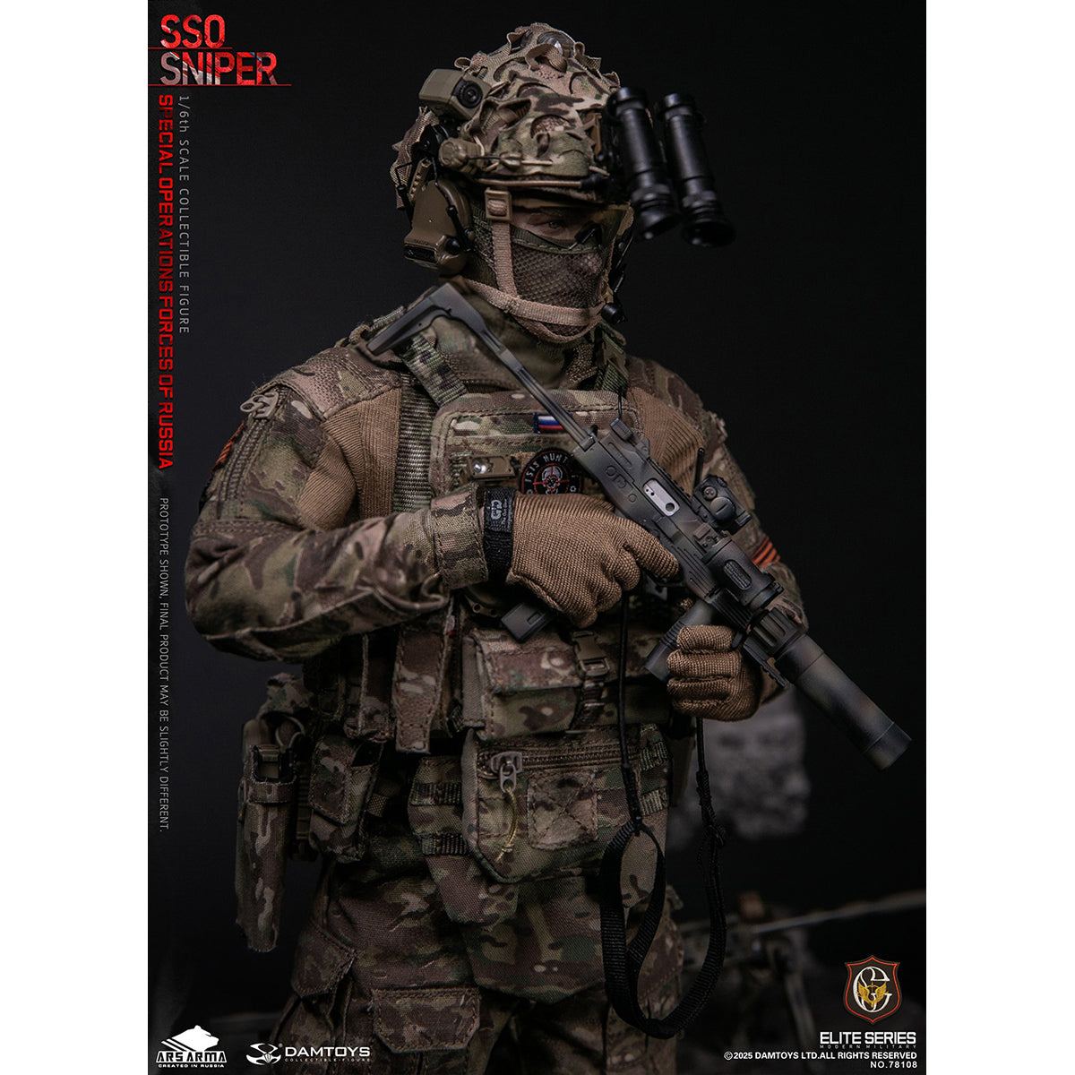 DAMTOYS & ARS ARMA 1/6 Special Operations Forces Of Russia (SSO) Sniper Action Figures