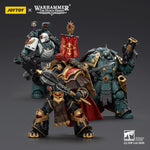 JOYTOY Imperial Fists Legion Apothecary/Sons of Horus Legion Apothecary & Legion Champion & Cataphractii Praetor with Combi-Melta and Power Maul 1/18 Scale Action Figure