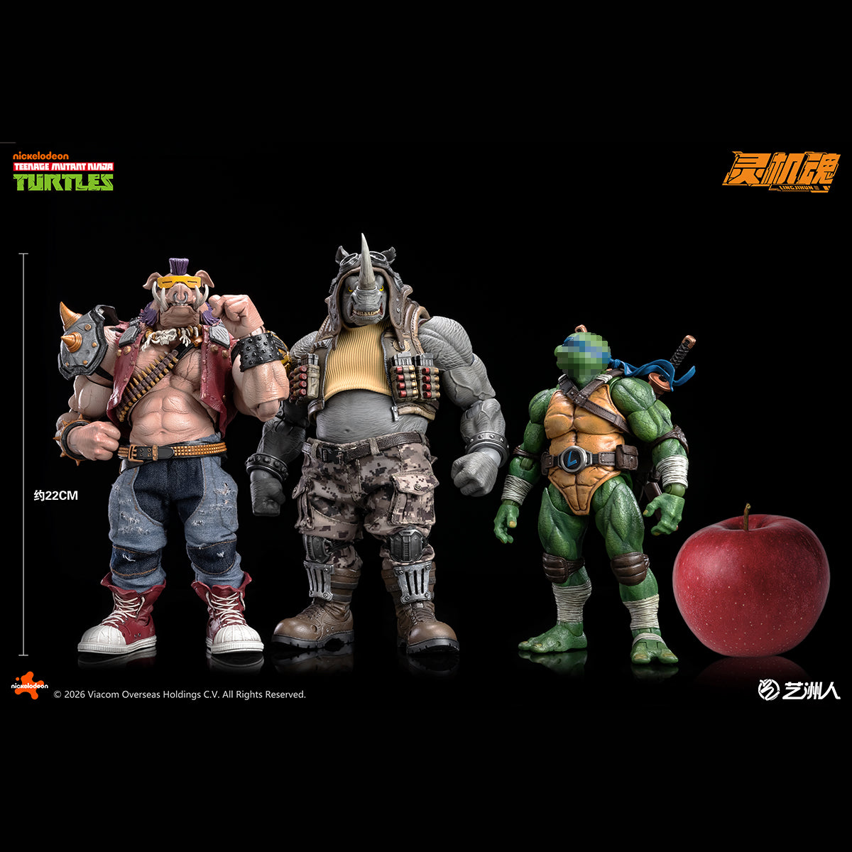 LINGJIHUN TMNT-Bebop & TMNT-Rocksteady 1/10 Scale Action Figure