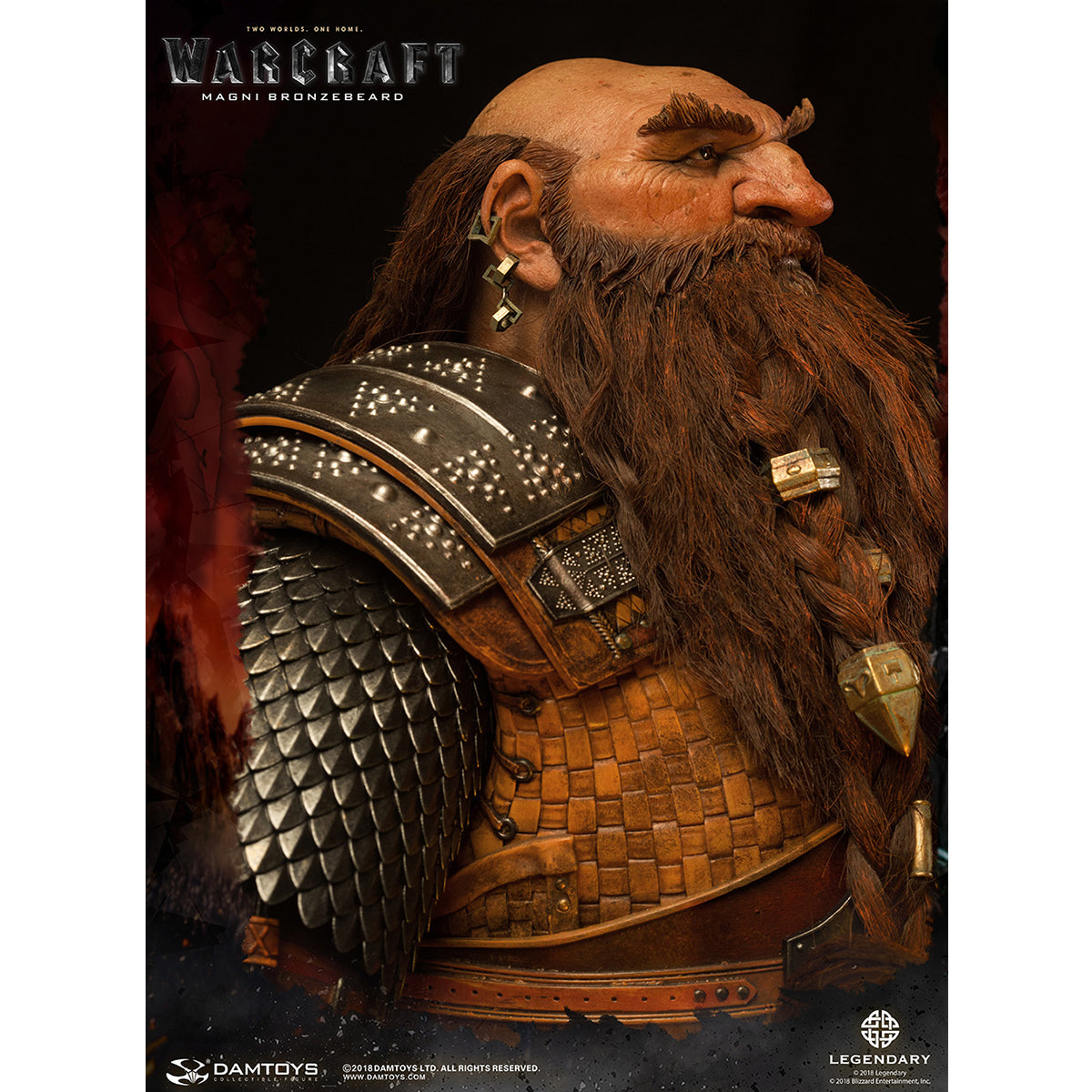 DAMTOYS DMLW09 Epic Series Warcraft movie – Magni Bronzebeard 25-inch Premium Art Statue