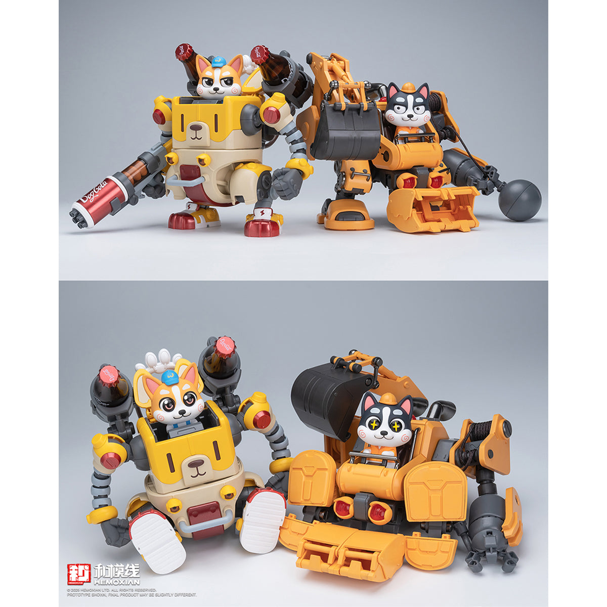 HEMOXIAN Meow! Woof! Secret Service Vol.1 HUSKY COLAJI Cute Pet Mecha Series Model Kit