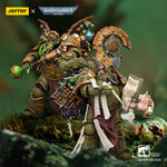 JOYTOY Warhammer 40K Death Guard Tallyman with Plasma Pistol & Biologus Putrifier with Injector Pistol and Hyper Blight Grenades 1/18 Scale Action Figure