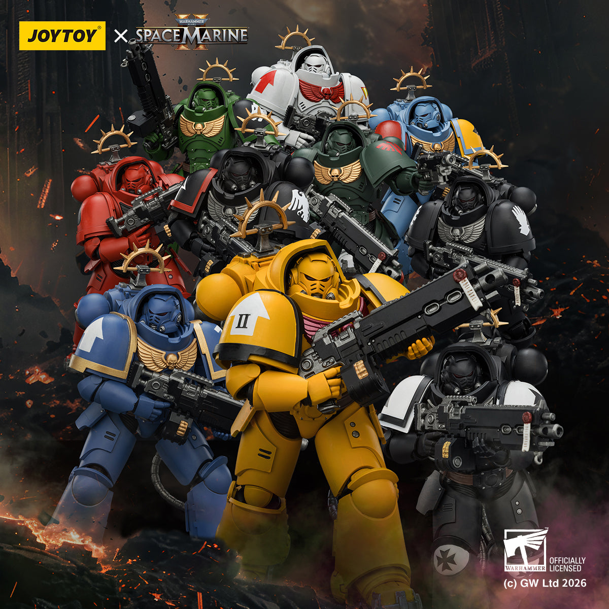 JOYTOY Warhammer 40,000: Space Marine 2 Heavy Intercessor with Heavy Bolt Rifle and Bolt Pistol (Game Edition) 1/18 Scale Action Figure