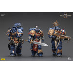 JOYTOY Ultramarines Relic Primus Armour with Plasma Pistol and Combat Blade & Ultramarines Heavy Artificer Armor with Relic Multi-Melta & Ultramarines Heavy Relic Primus Armor with Heavy Relic Bolt Rifle