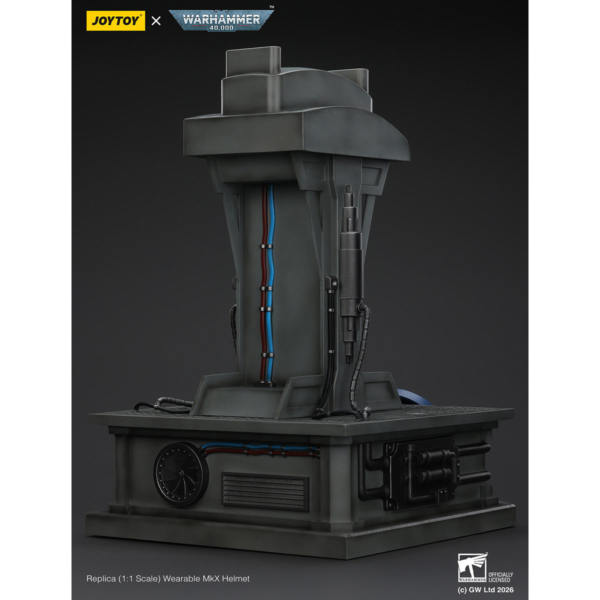 JOYTOY Warhammer 40K Ultramarines Captain MkX Helmet & Display Stand 1/1 Scale