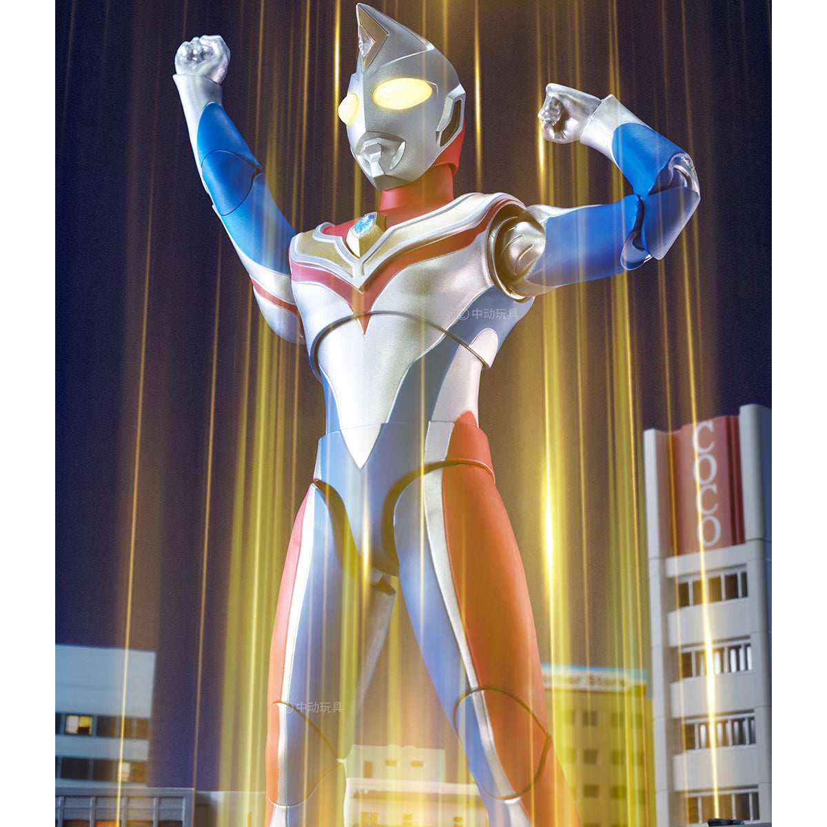 ZD Toys 1/10 Belial Atrocious & Ultraman Cosmos Luna Mode & Ultraman Belial & Ultraman Dyna, All Luminous Version Action Figures