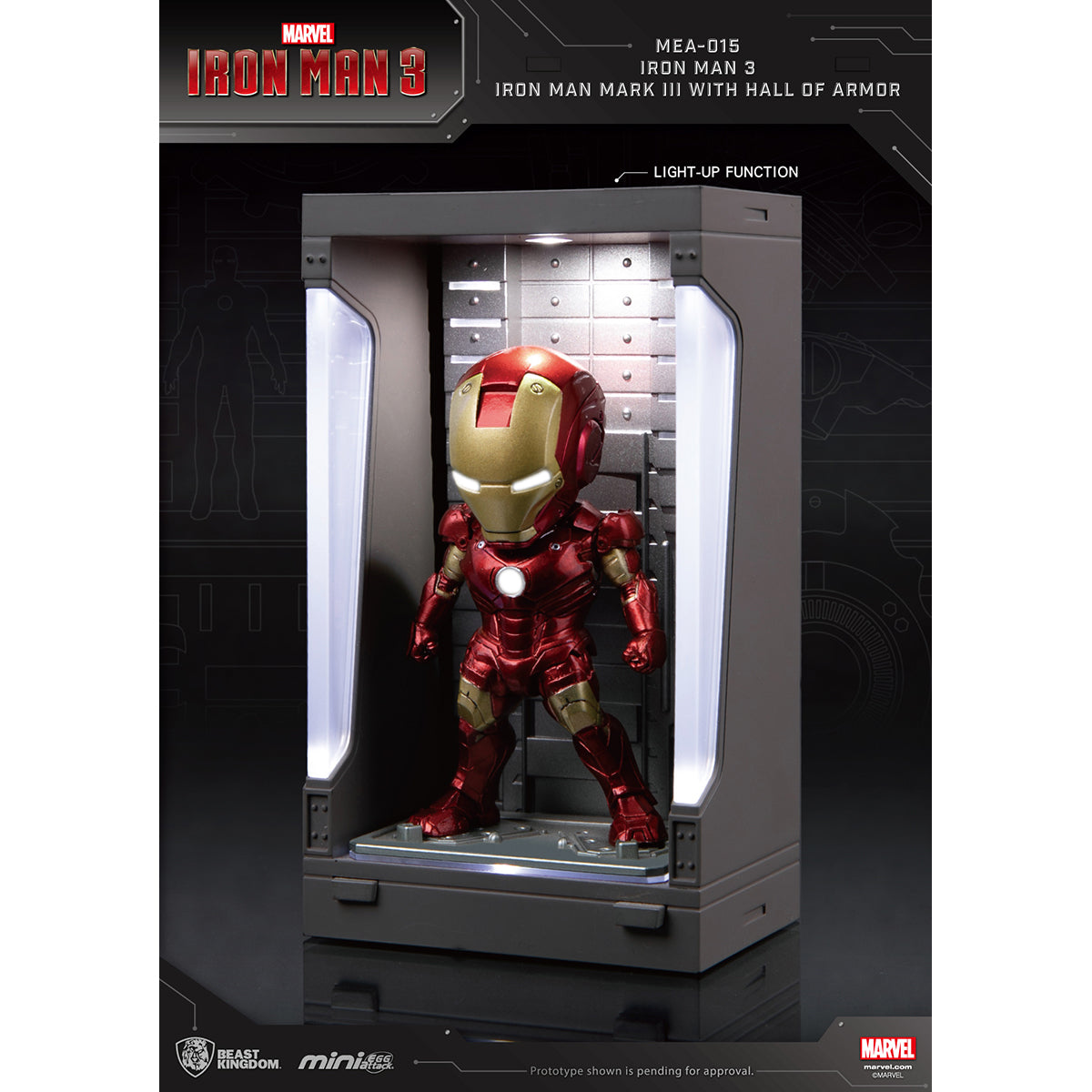 Beast Kingdom MEA-015 Iron Man 3 /Iron Man Mark with Hall of Armor Blind Box