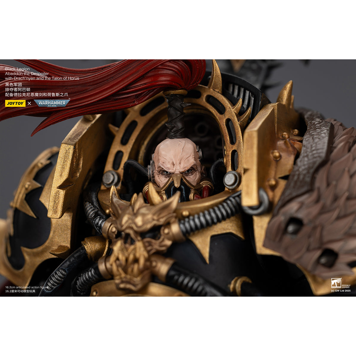 JOYTOY Warhammer JT02922 Black Legion Abaddon the Despoiler with Drach'nyen and the Talon of Horus 1/18 Scale Action Figure