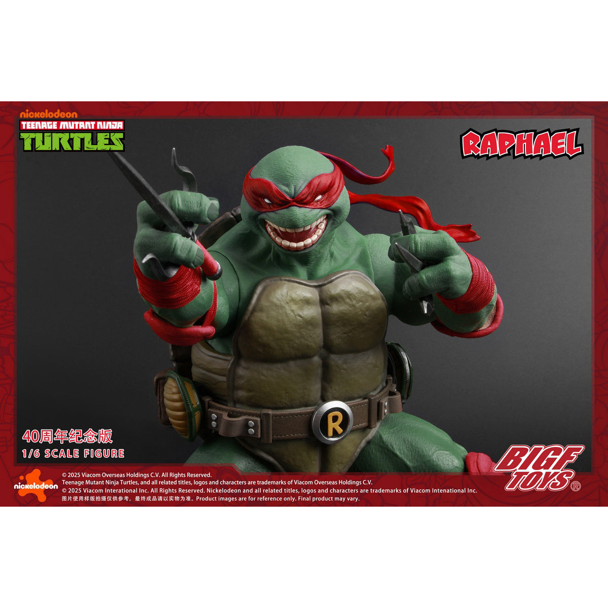 BIGFTOYS TNMT Raphael 40th Anniversary Edition BIGF-002 1/6 Scale Action Figure