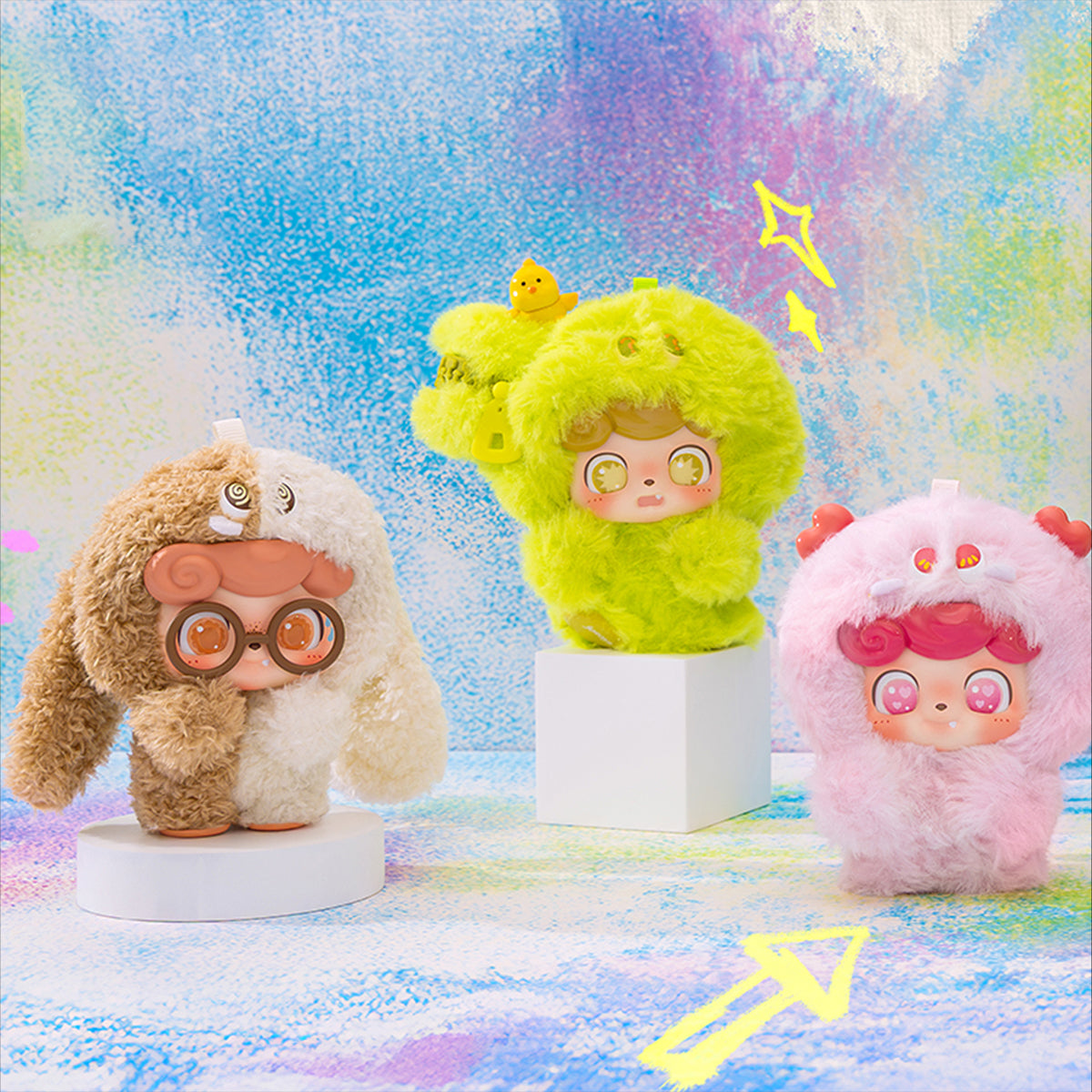 JOTOYS Q.Kid Emotional Hairy Monsters Series Plush Blind Box Figure