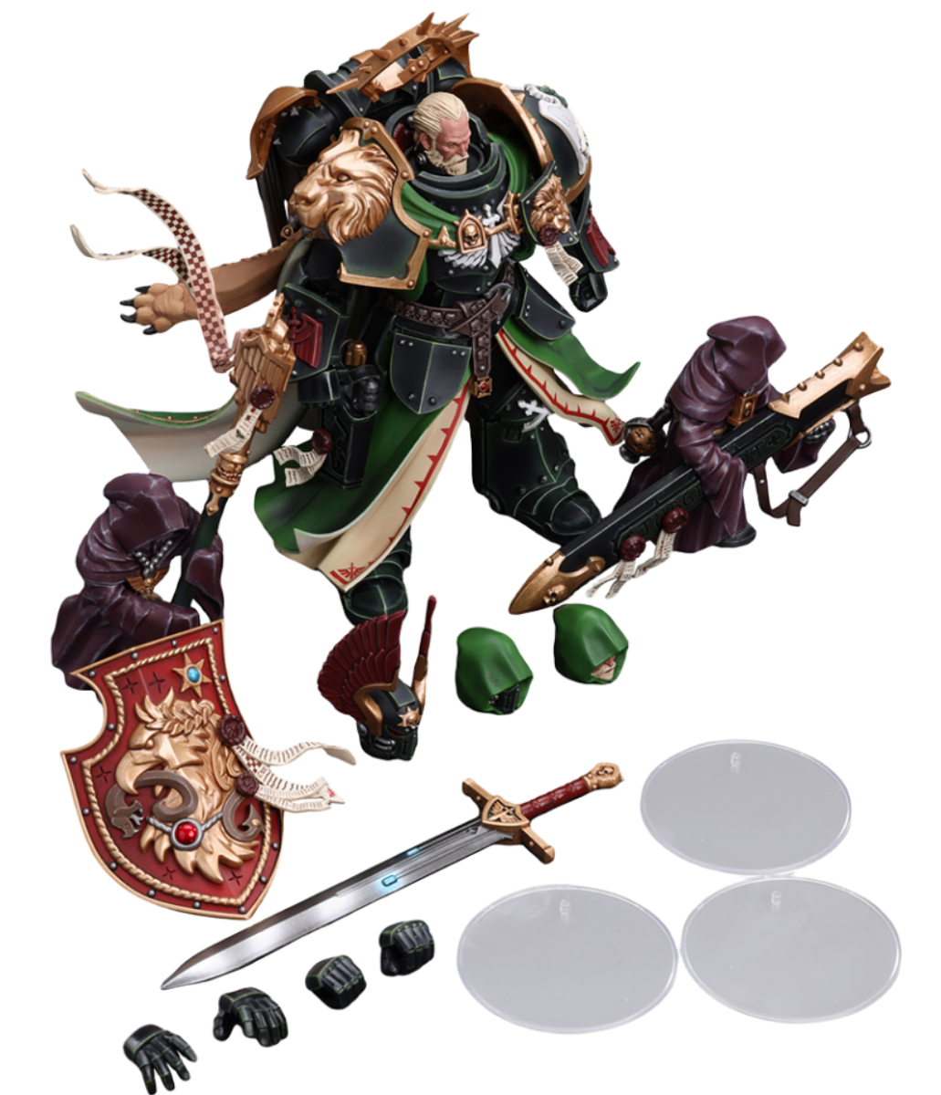 Figura de acción JoyToy Warhammer 40K Dark Angels Primark Lion El'Jonson a escala 1:18 JT7882 (JT7882 El'Jonson) 