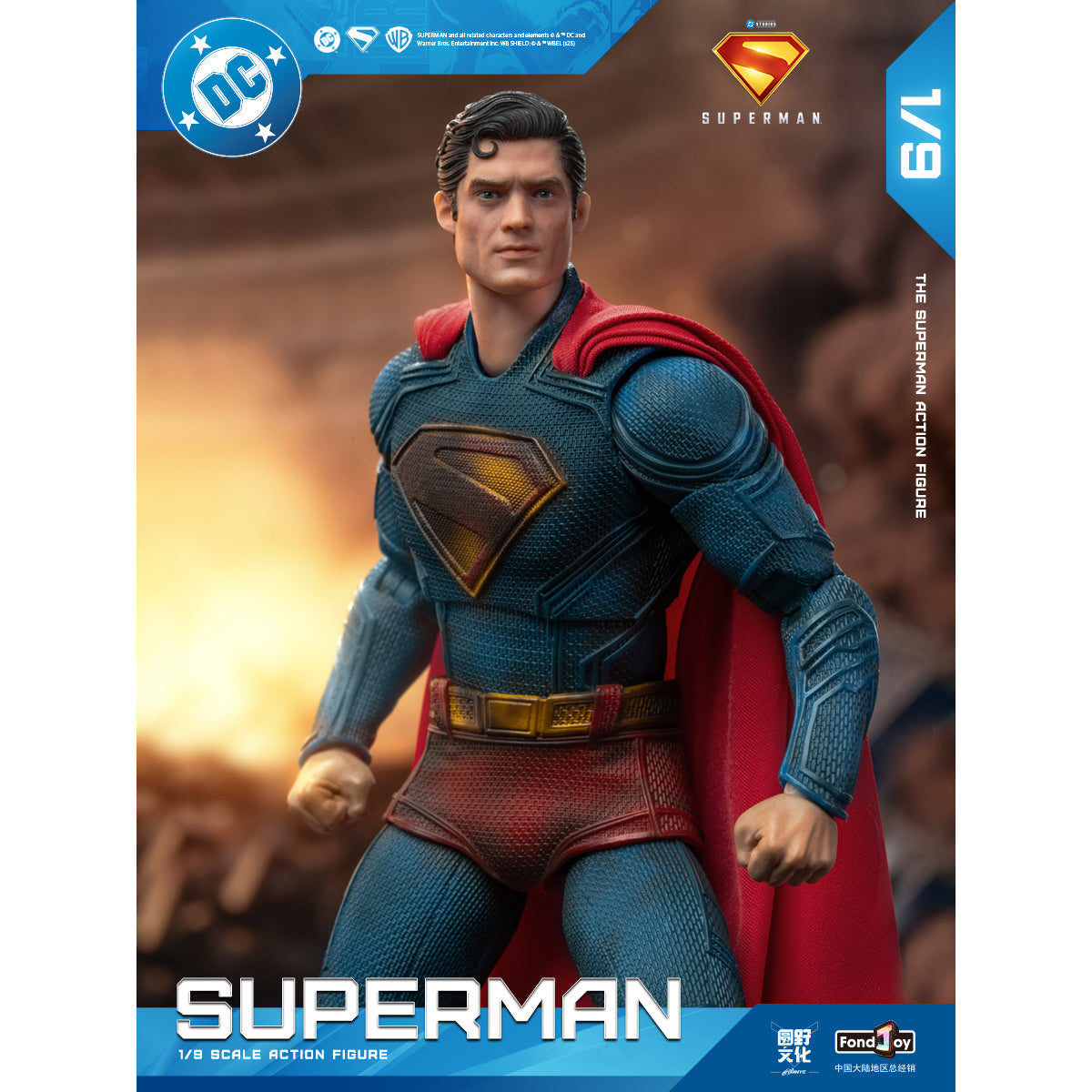 Fondjoy DC Series DC1017B Battle-Damaged New Superman 1/9 Scale Action Figure