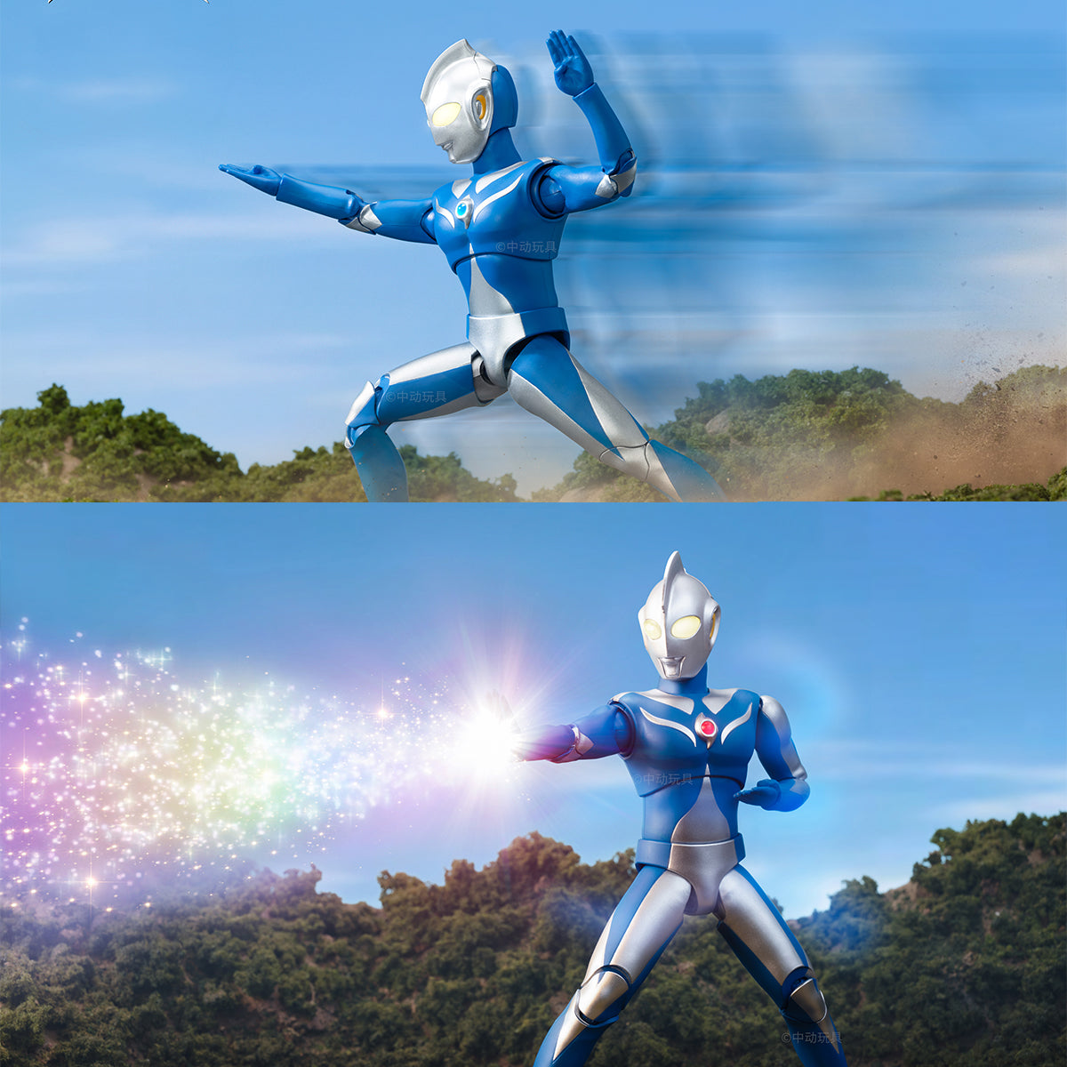 ZD Toys 1/10 Belial Atrocious & Ultraman Cosmos Luna Mode & Ultraman Belial & Ultraman Dyna, All Luminous Version Action Figures