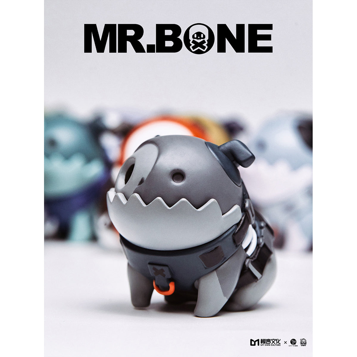 MR.BONE Fourth Generation Camping Dirty Silk Dog Sitting Pose Blind Box Figure