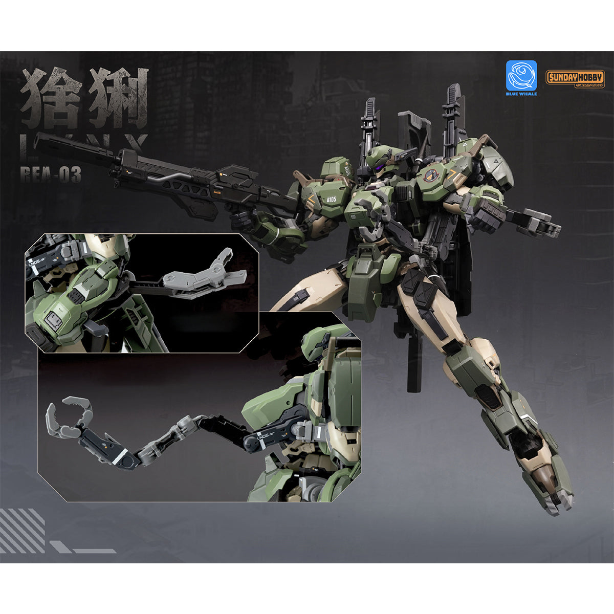 Mingjiang Legend Blue Whale Series REA-03 Lynx 1/100 Scale Assembly Mo
