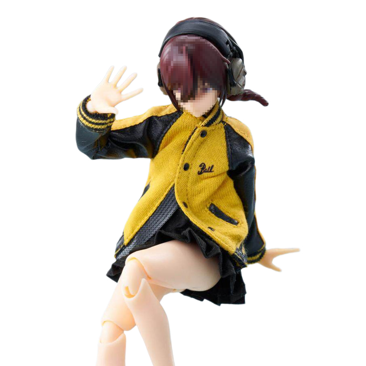 HASUKI Baseball Jacket and Pleated Skirt Set 1/12 Scale Mecha Lady Clothing Pack CS014 Doll Clothes Accessory Fit Action Figure