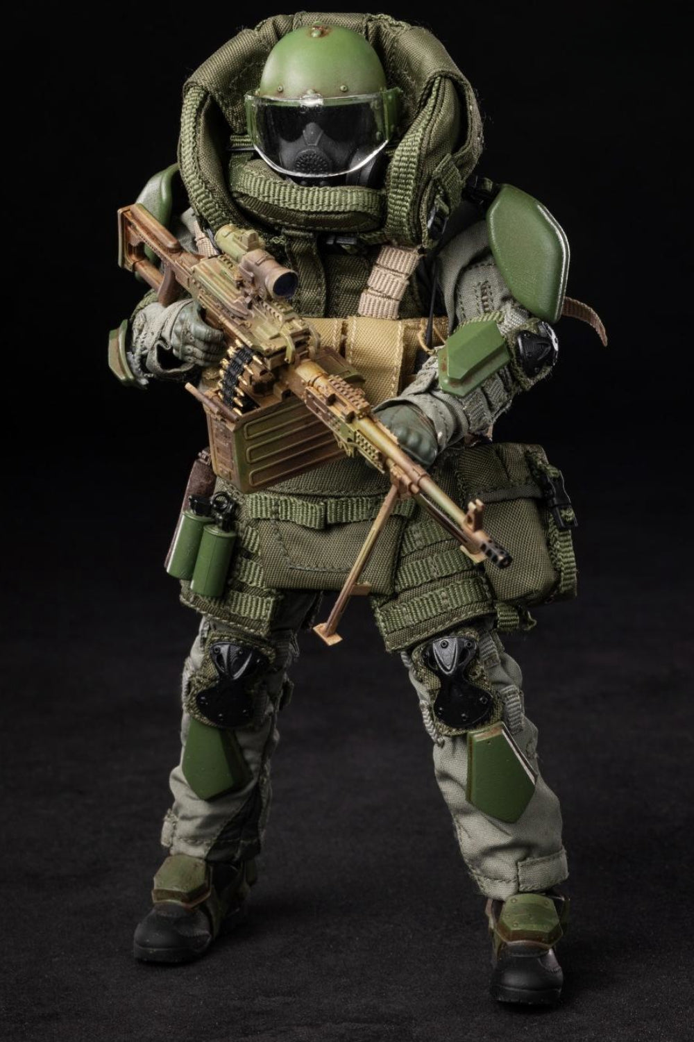(Only Shipped to the US) HASUKI Collectible Figure Full Set: Shield Soldier, Video Game, Military Style, Seamless Design, 1:12 Scale Miniature Action Figurine SA02
