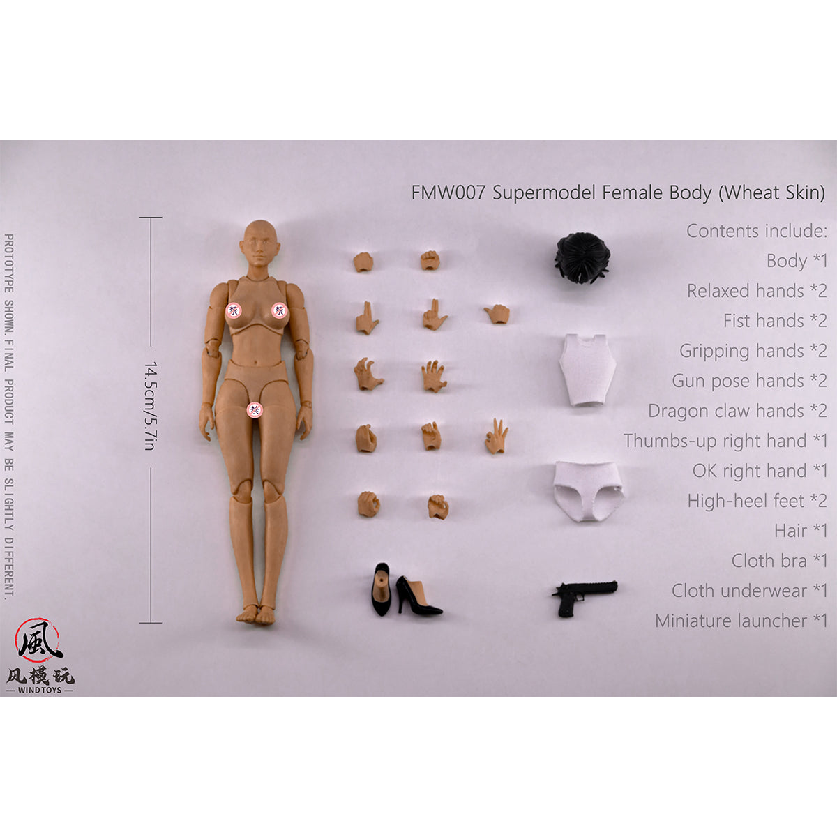 Wind Toys Supermodel Female Body FMW008 FMW007 FMW006 1/12 Scale Articulated Joints Action Figure