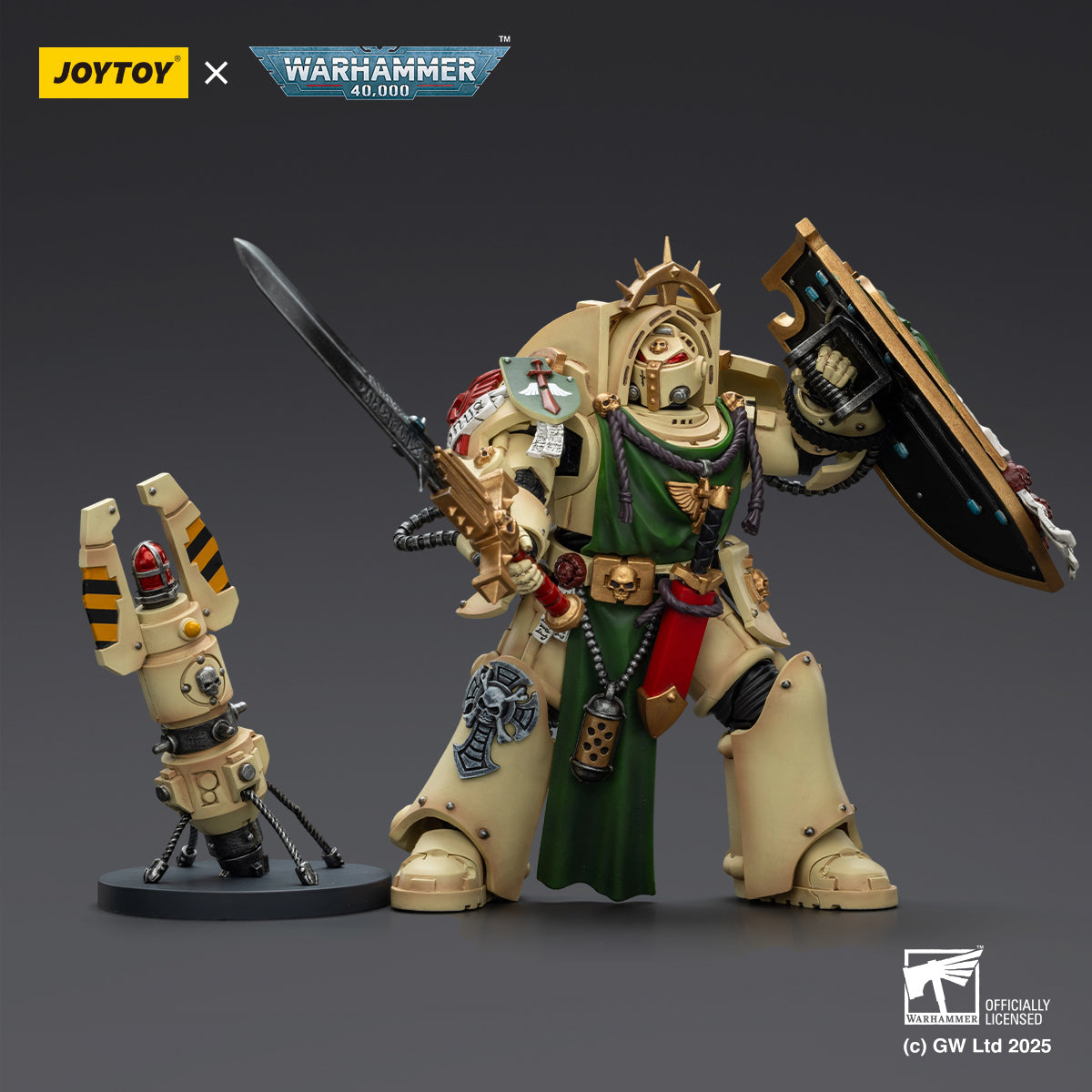 (Only Shipped to the US) JOYTOY Dark Angels Deathwing Knight 1 With Power Sword Storm Shield and teleport homer JT02489 1/18 Scale Action Figure