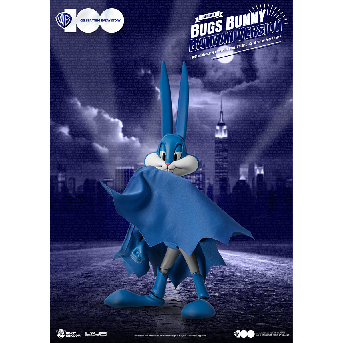 Beast Kingdom DAH-060B 100th Anniversary of Warner Bros. Studios Bugs Bunny Batman Version Action Figure