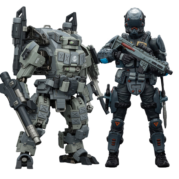 JOYTOY APOC Series Bedrock Fury Fire Strike Mech ST-8618 + UNSC Assaul