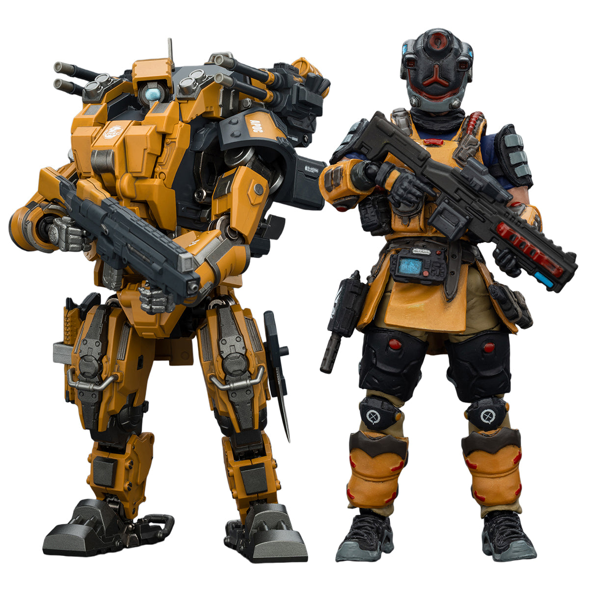 JOYTOY APOC Series Annihilator 02 Long-Range Strike Mech ST-8617 + UNSC Sniper Moreau JT03431+ JT02014 1/25 Scale Action Figure