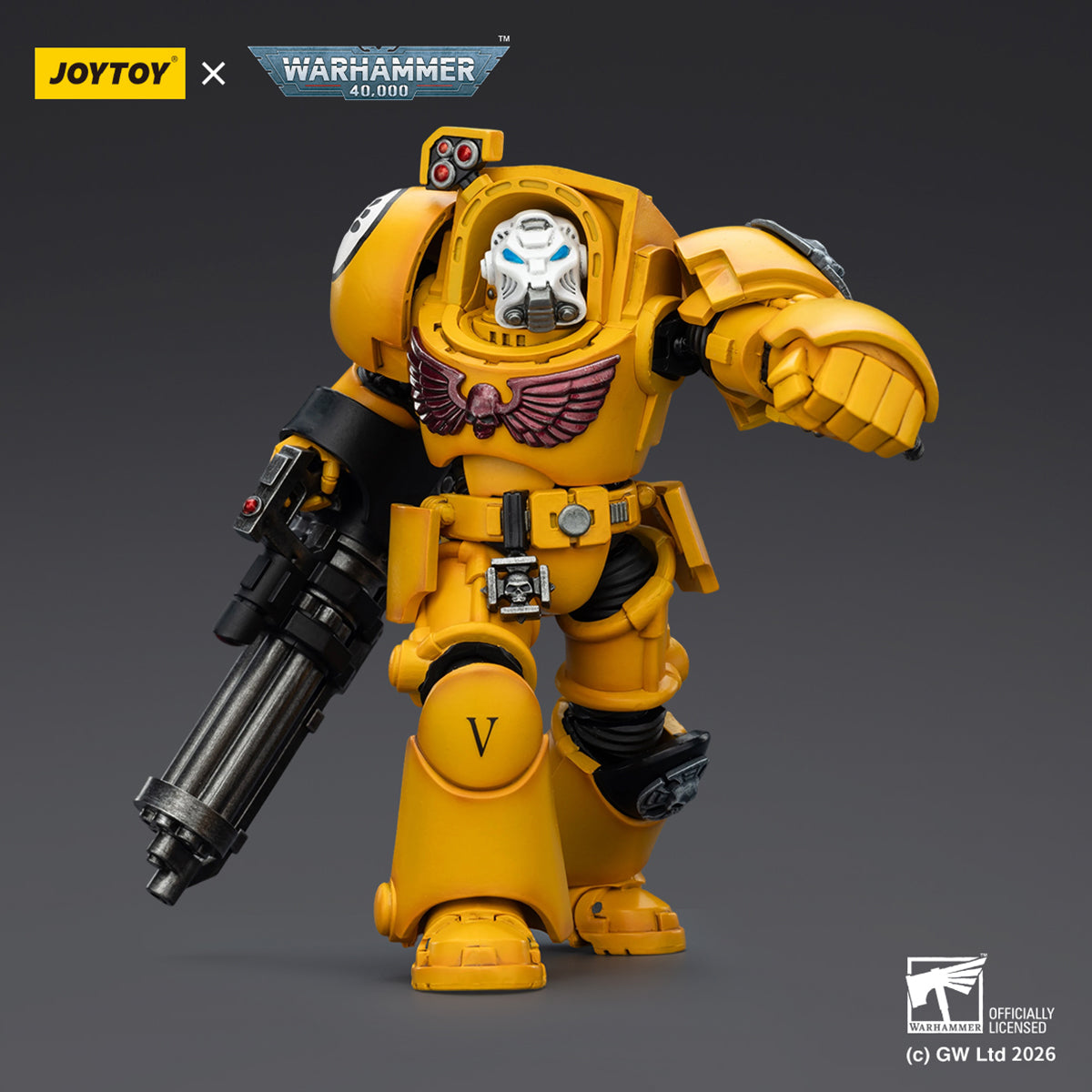 JOYTOY Warhammer 40,000 Imperial Fists Terminator with Power Fist and Assault Cannon & with Power Fist and Storm Bolter & with Power Sword and Storm Bolter Action Figure
