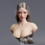 Escultura de cabeza femenina asiática con ojos móviles de YMTOYS - Lianxiang para figuras de acción