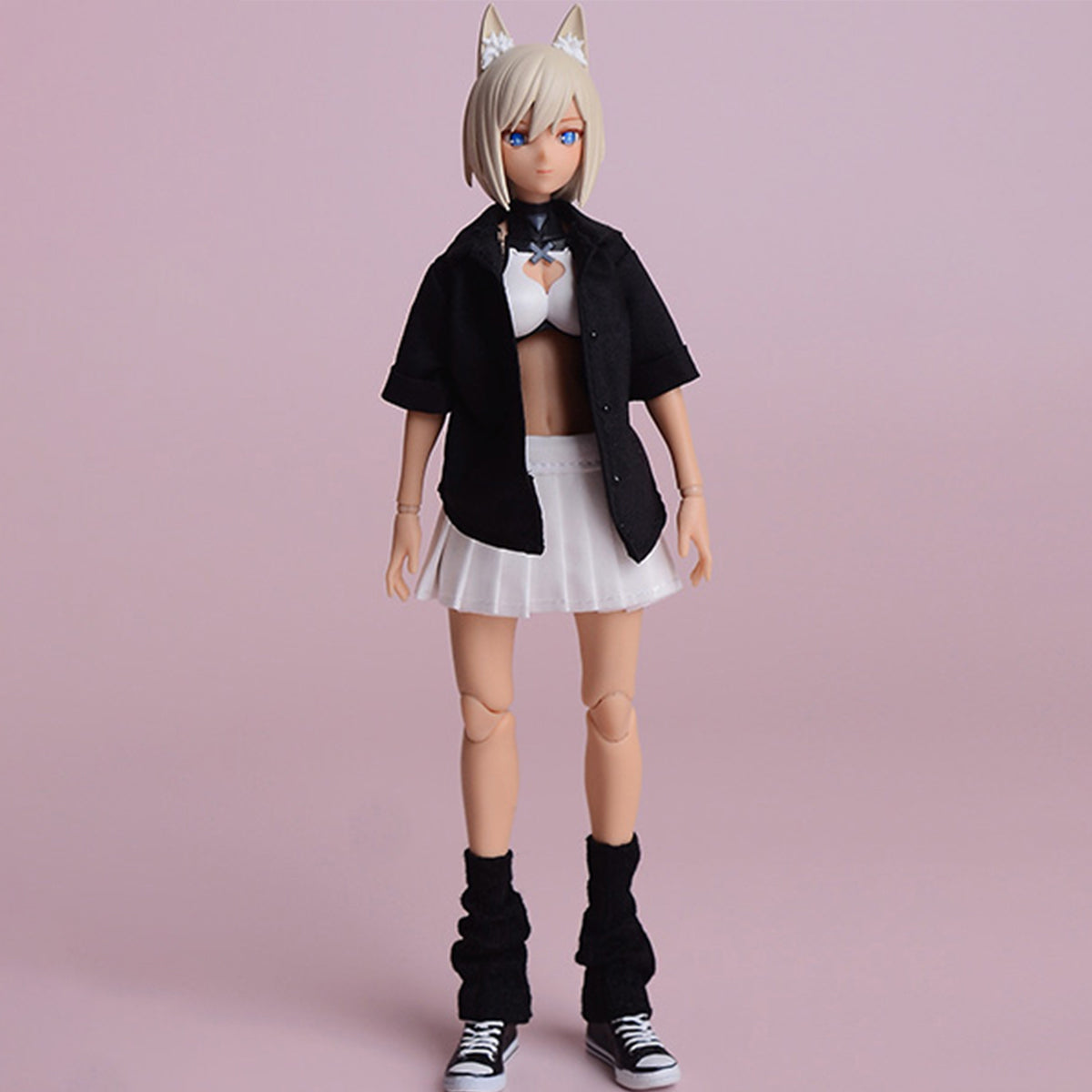 ATStory, T-shirt Machine Girl noir, vêtements de poupée pour figurine de 15 cm