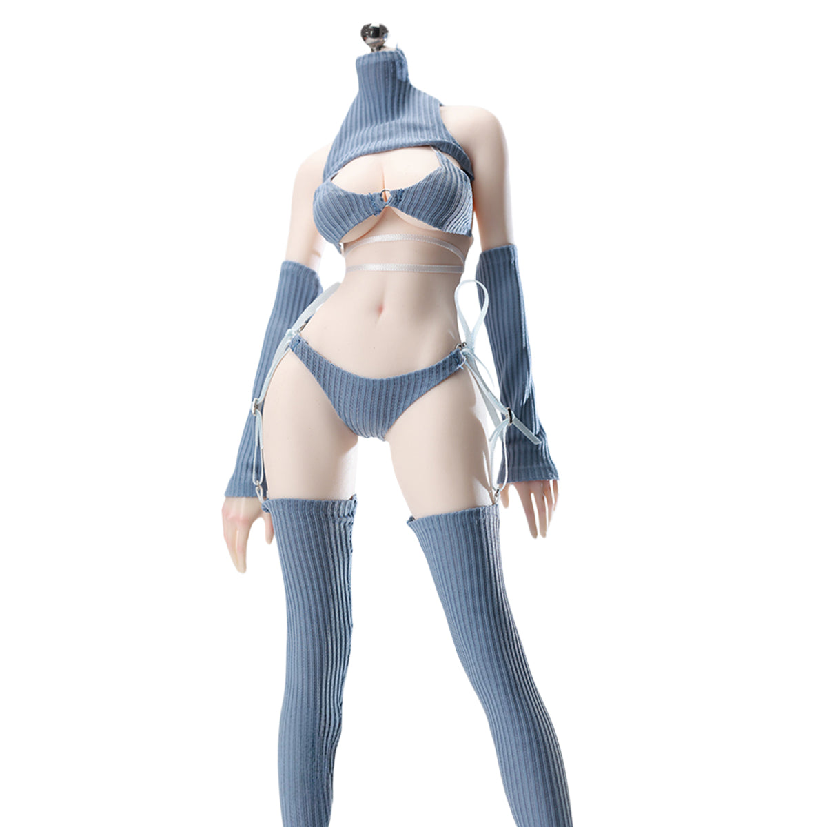 JIAOUDOLL High-Neck Backless Knitted Sweater Bodysuit Open Back Leotard (ACG-55) Fits 1/6 Scale 12 TBLeague/Jiaou Doll Action Figures