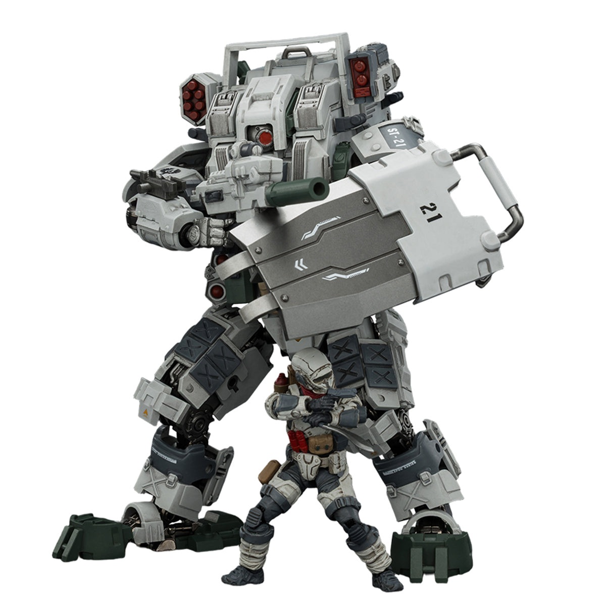 JOYTOY APOC Series Mystic Armor Heavy Assault Mech + Steel Ride Corps Guard Kael 1/12 Scale Action Figure
