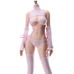 JIAOUDOLL High-Neck Backless Knitted Sweater Bodysuit Open Back Leotard (ACG-55) Fits 1/6 Scale 12 TBLeague/Jiaou Doll Action Figures